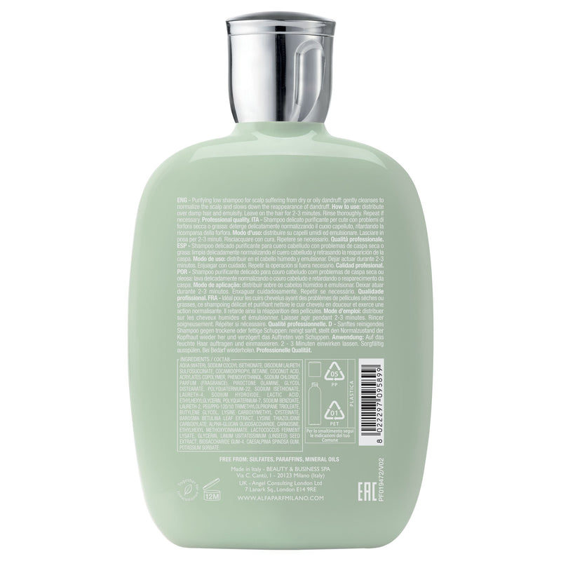 Alfaparf Milano Semi Di Lino Scalp Rebalance Purifying Low Shampoo For Dry & Oil Dandruff 250ml