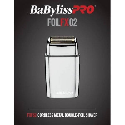 Babyliss Pro FoilFX02 Cord/Cordless Metal Double Foil Shaver Silver