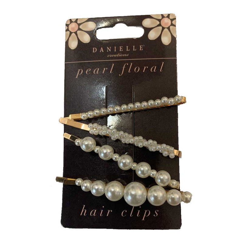 Classic Pearl Floral Pins 4pk