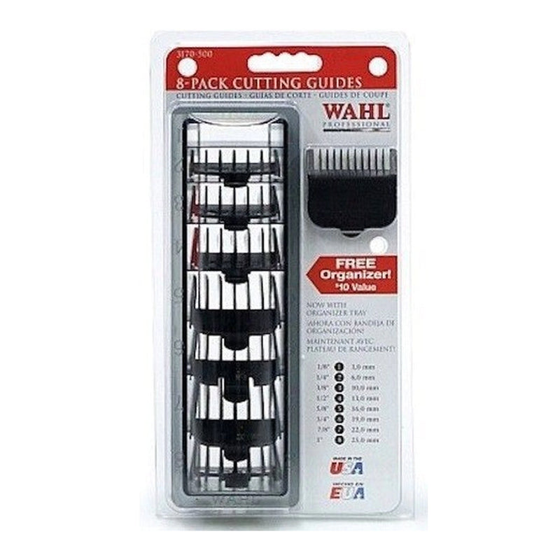 Wahl Clipper Cutting Guides x8 Combs Black