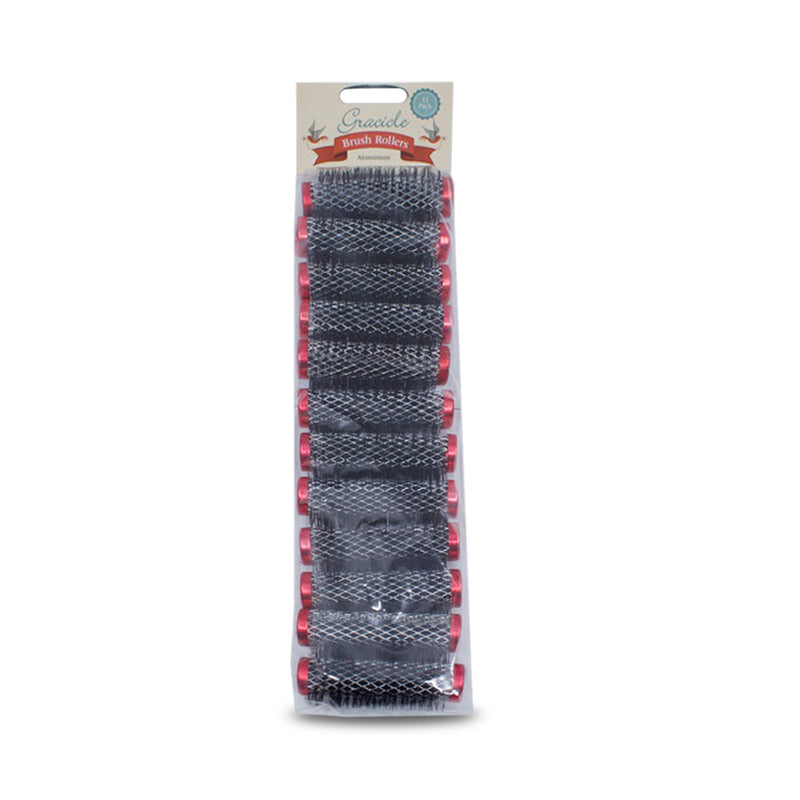Grace 18mm Metal Brush Rollers Red