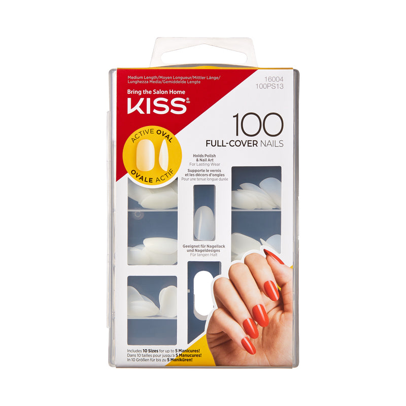 KISS 100 Full Cover Nails Active Oval