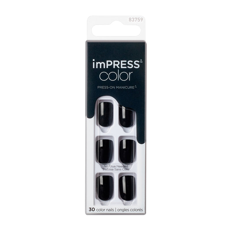 KISS imPRESS Color Nails All Black