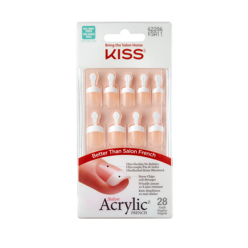 KISS Salon Acrylic Nude French Nails Power Play