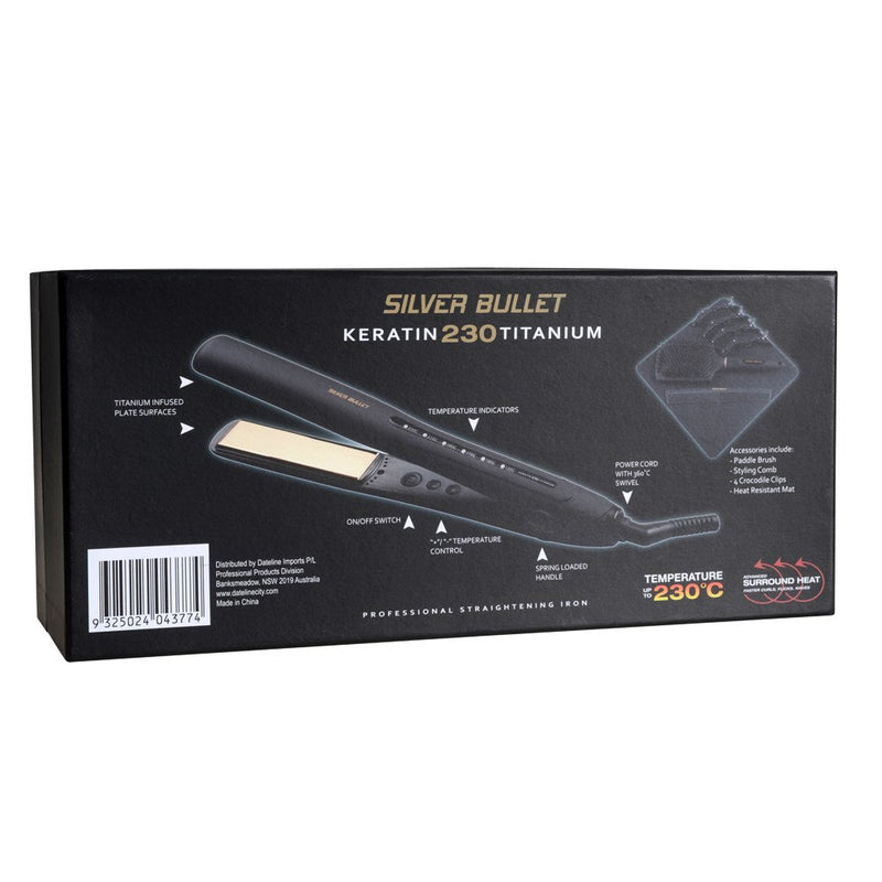 Silver Bullet Keratin 230 Gold Titanium Hair Straightener 25mm