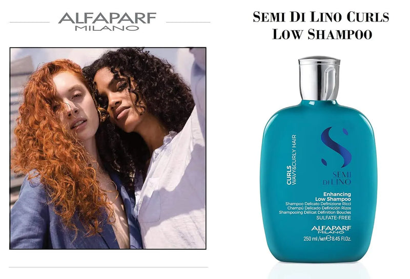 Alfaparf Milano Semi Di Lino Curls Enhancing Low Shampoo & Conditioner 1 Litre Duo