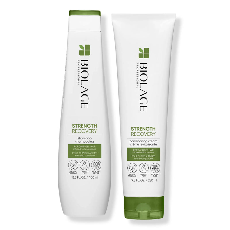 Matrix Biolage Strength Recovery Shampoo 400ml & Conditioning Cream 280ml Duo