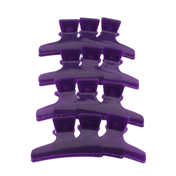 Santorini Butterfly Clips Purple 12pk