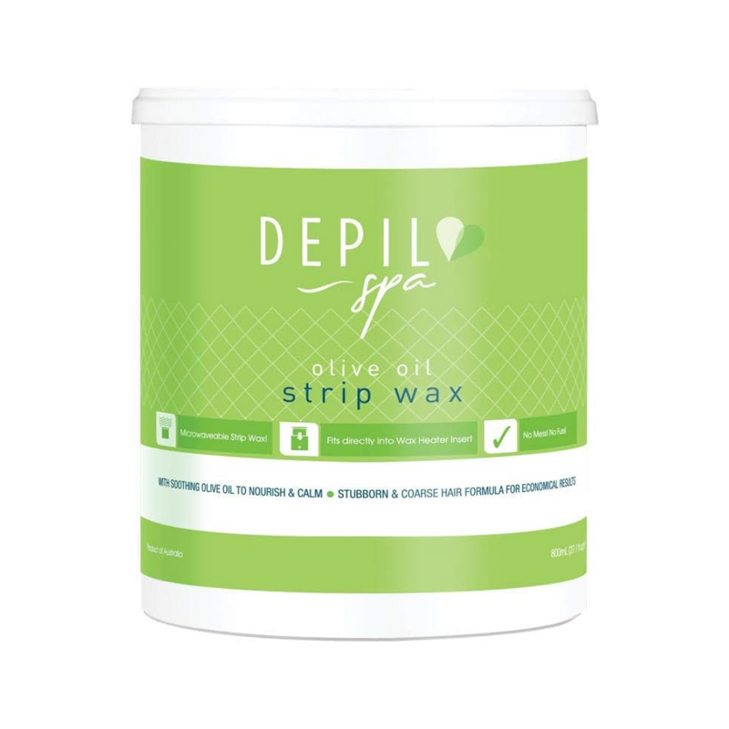 Depilspa Microwaveable Strip Wax Olive Oil 800ml