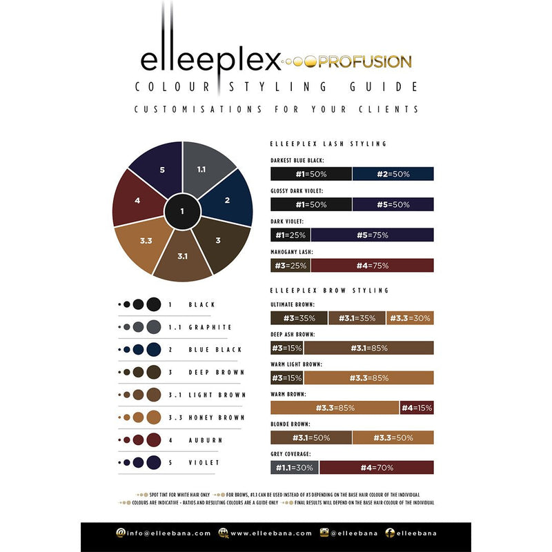 Elleeplex ProFusion Lash & Brow Tint 2 Blue Black 20ml