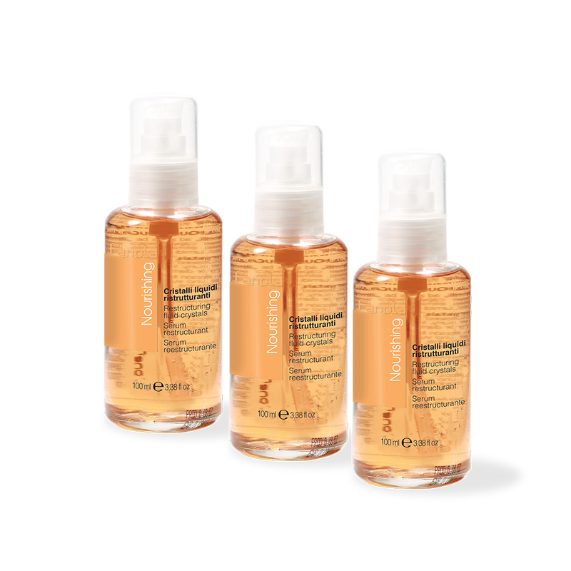 Fanola Nourishing Restructuring Fluid Crystals 100ml x 3