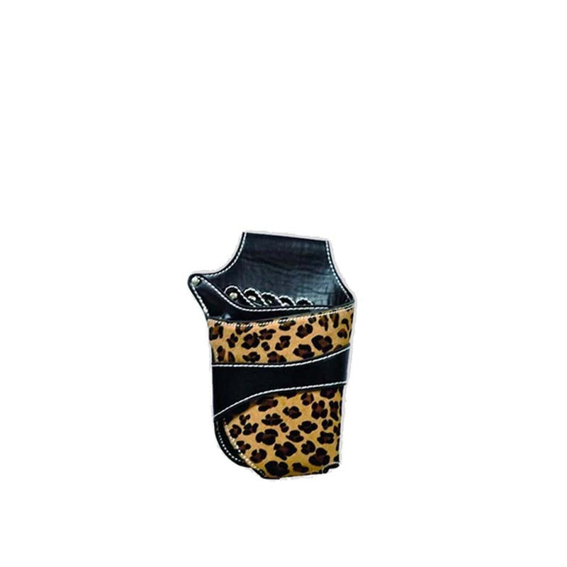 Santorini Leopard Print Tool Bag - Black & Tan