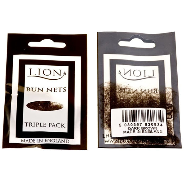 Lion Bun Net Dark Brown 3 Pack