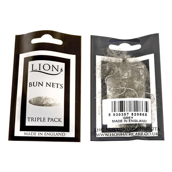 Lion Bun Net Grey 3 Pack