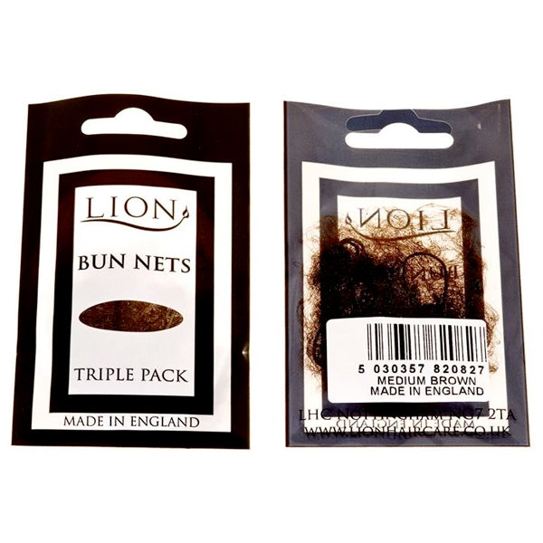 Lion Bun Net Medium Brown 3 Pack
