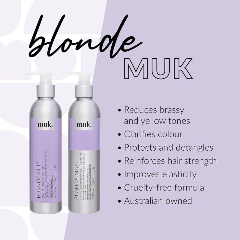 Muk Blonde Muk Toning Shampoo & 1 Minute Treatment Duo 300ml