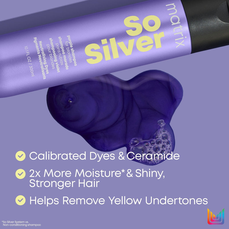 Matrix Total Results So Silver Purple Toning Shampoo 300ml