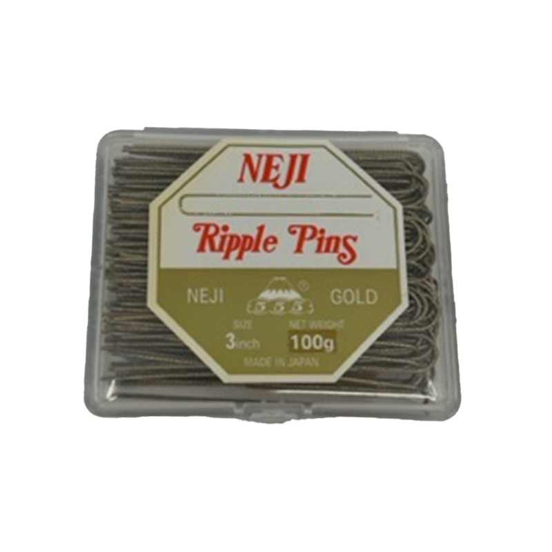 555 Neji Ripple Pins 3" (72mm) 100gms Gold