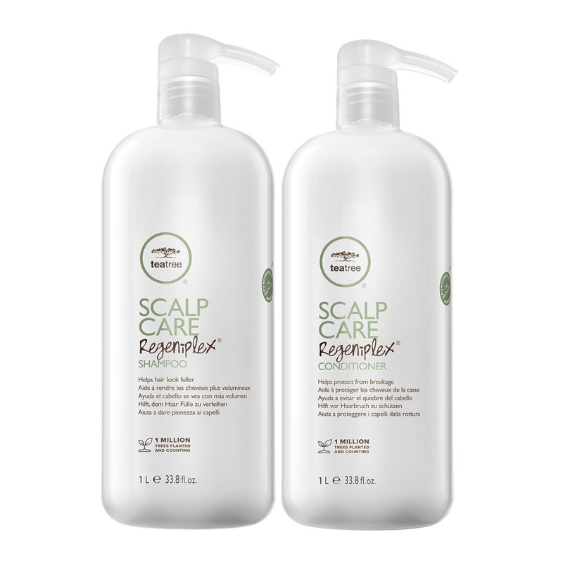 Paul Mitchell Tea Tree Scalp Care Anti-Thinning Shampoo & Conditioner 1 Litre Duo