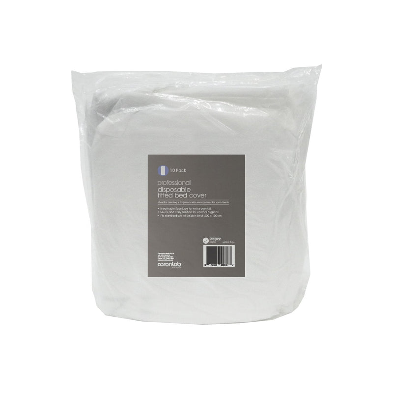 Caronlab Disposable Fitted Bed Cover White 10 Pack