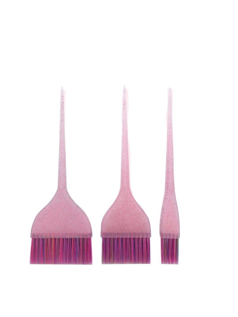 Santorini Glitter Tint Brush Trio Pink
