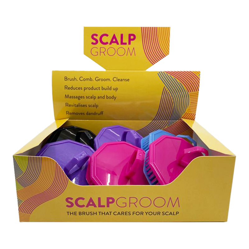 Santorini Scalp Groom Brush Assorted Colours Box of 12
