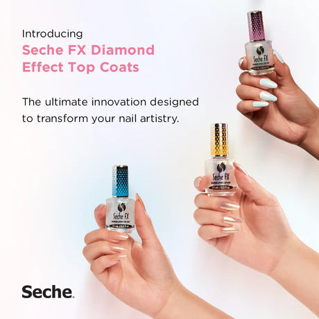 Seche FX Diamond Effect Top Coat Gold 14ml