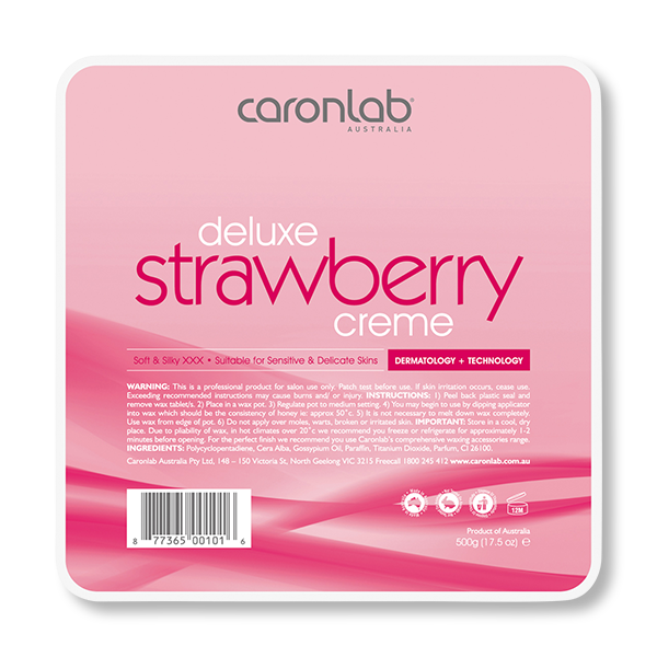 Caronlab Strawberry Creme Hard Wax Tray 500g