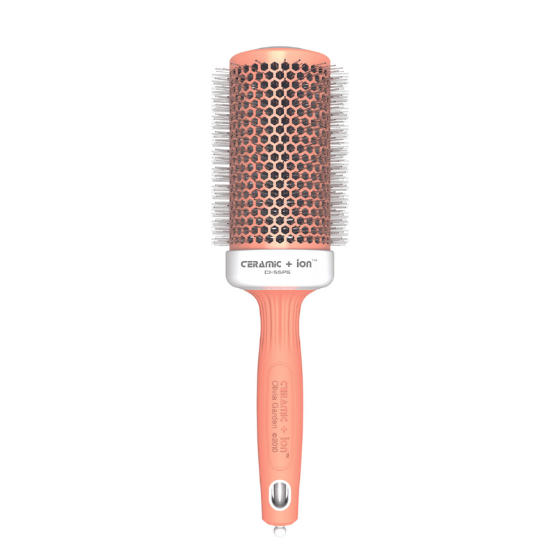Olivia Garden Ceramic + Ion Pastels Brush 55mm Orange