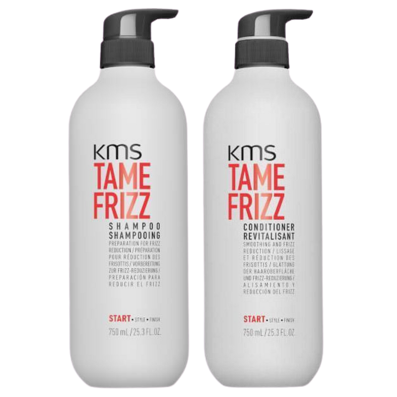 KMS Tame Frizz Shampoo and Conditioner 750ml Duo Pack