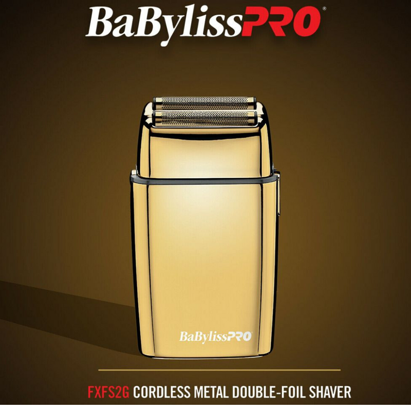 Babyliss Pro FoilFX02 Cord/Cordless Metal Double Foil Shaver Gold