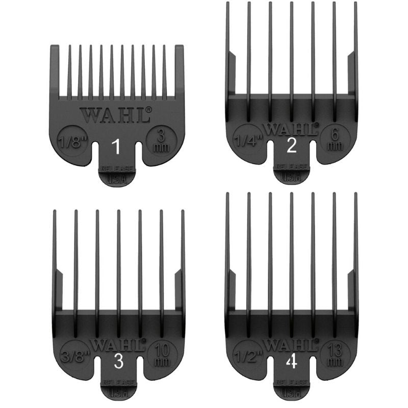Wahl Black Attachment Combs 1-8 pack