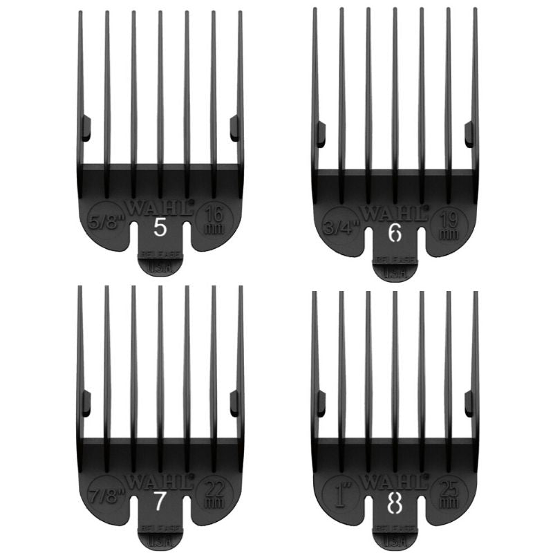 Wahl Black Attachment Combs 1-8 pack