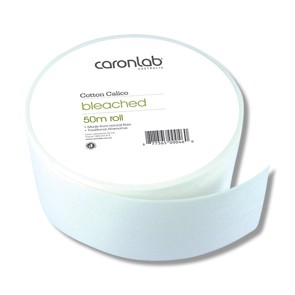 Caronlab Cotton Calico White Bleached Roll 50m