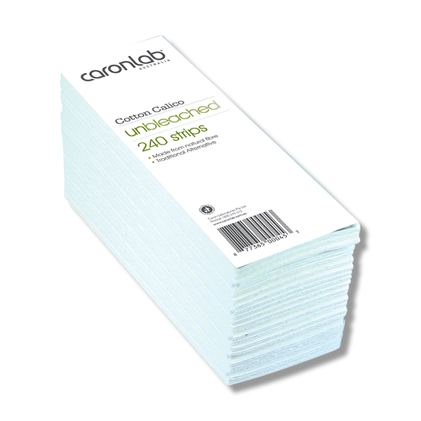 Caronlab Cotton Calico Unbleached Strips 240 Pack