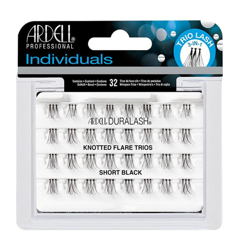 Ardell Duralash Individual Knotted Flare Trio Lashes Short Black
