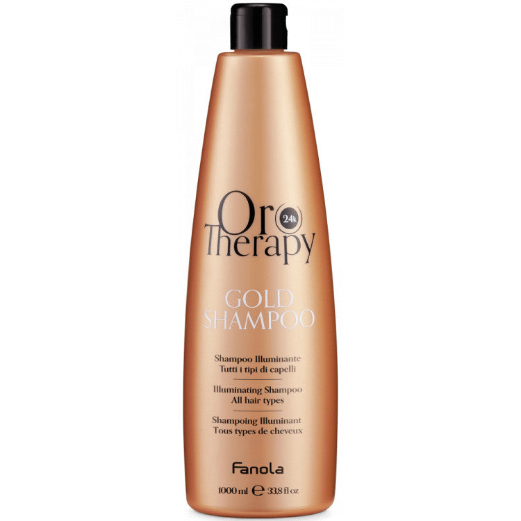 Fanola Oro Therapy Gold Illuminating Shampoo Keratin and Argan 1L