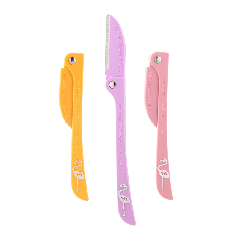 Feather Flamingo Dermaplaning Razors 3 Pack