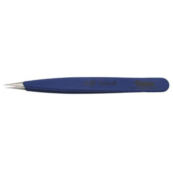 Focus Pointed Soft Touch Tweezer Blue