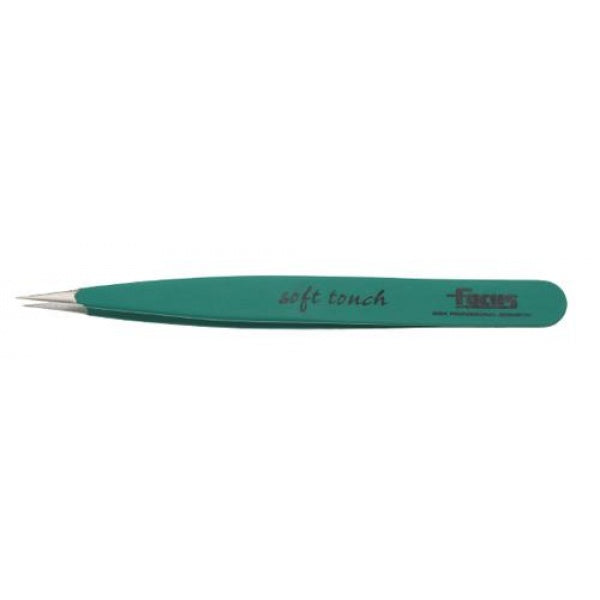 Focus Pointed Soft Touch Tweezer Green