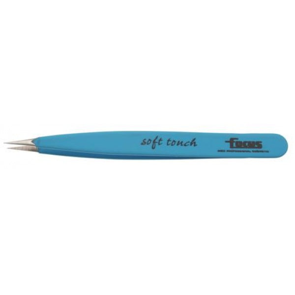 Focus Pointed Soft Touch Tweezer Light Blue