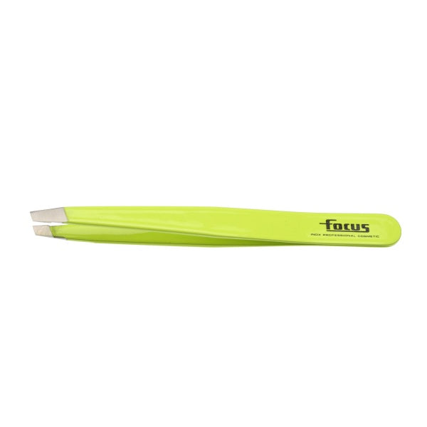 Focus Slanted Tweezer Fluro Yellow