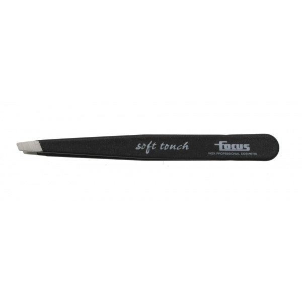 Focus Slanted Soft Touch Tweezer Black