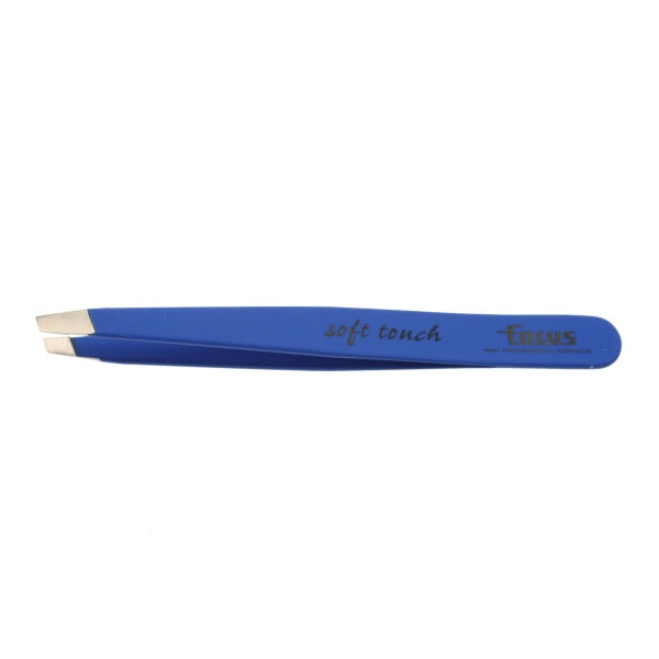 Focus Slanted Soft Touch Tweezer Blue