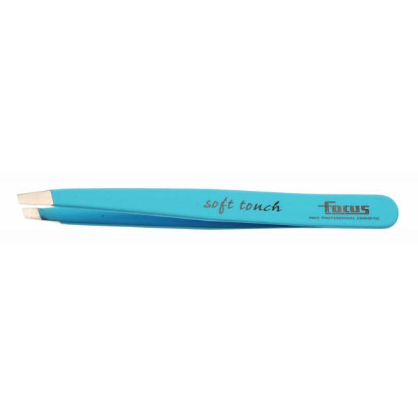 Focus Slanted Soft Touch Tweezer Light Blue