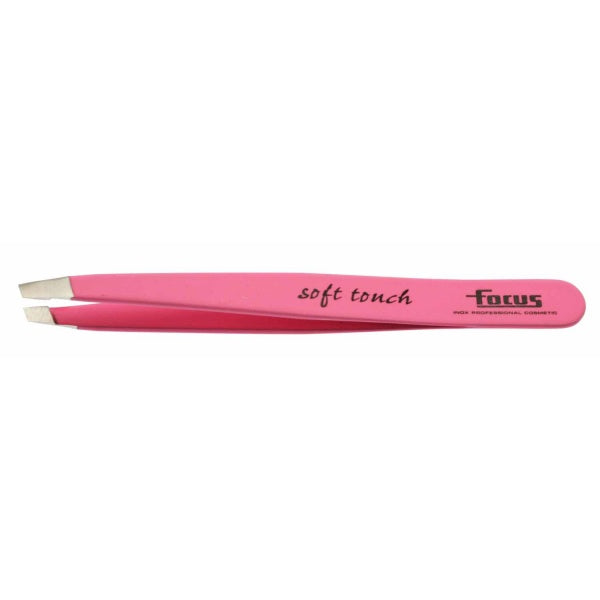 Focus Slanted Soft Touch Tweezer Pink