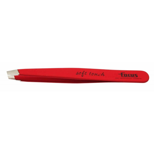 Focus Slanted Soft Touch Tweezer Red