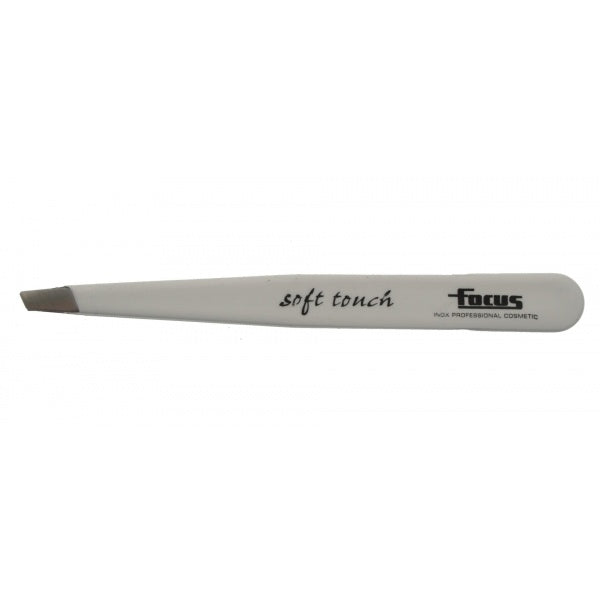 Focus Slanted Soft Touch Tweezer White