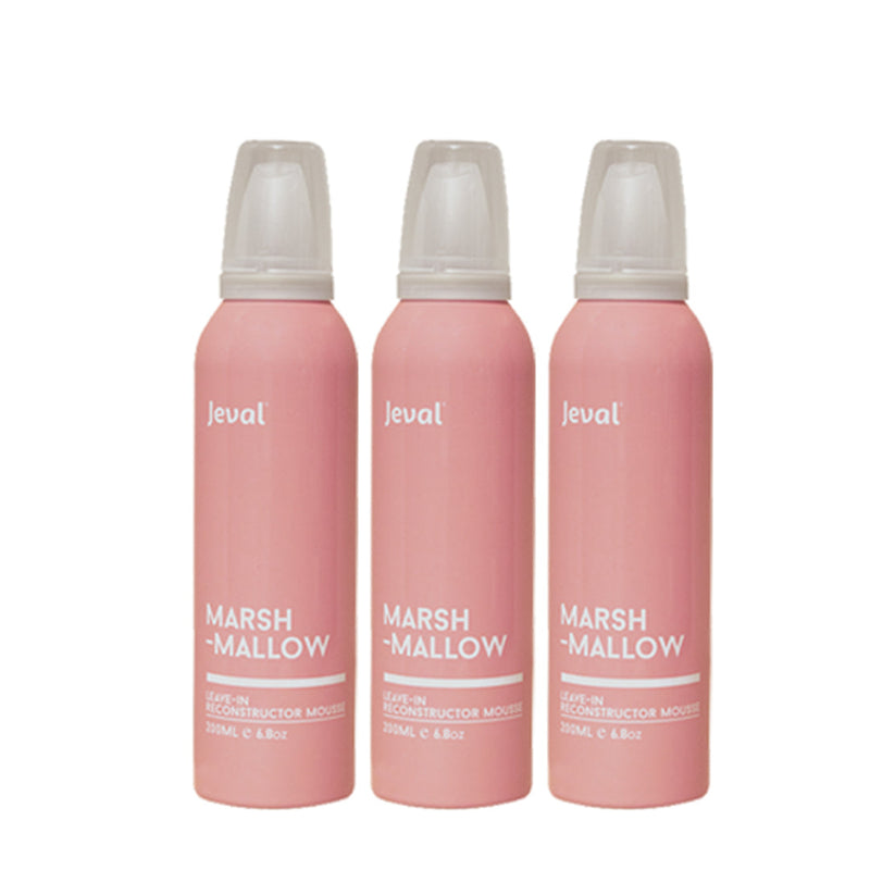 Jeval Infusions Marshmallow Leave-in Reconstructor Mousse 200ml 3 Pack