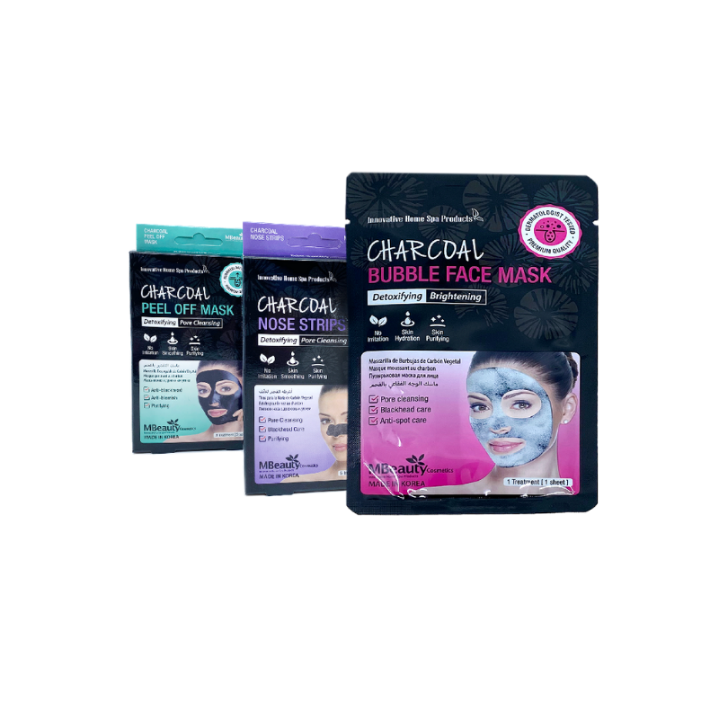 MBeauty Charcoal Masks & Nose Strips Bundle